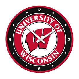 Wisconsin Badgers: Modern Disc Wall Clock, NCWISB-510-01