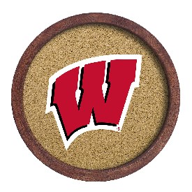 Wisconsin Badgers: "Faux" Barrel Framed Cork Board, FNB-NCWISB-632-01A Wisconsin Badgers: "Faux" Barrel Framed Cork Board, FNB-NCWISB-632-01A