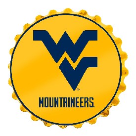 West Virginia Mountaineers: Bottle Cap Wall Sign, NCWVIR-210-01