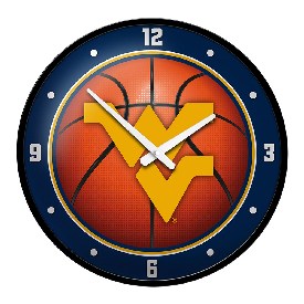 West Virginia Mountaineers: Basketball - Modern Disc Wall Clock, NCWVIR-510-11