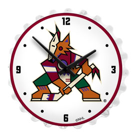 Arizona Coyotes: Bottle Cap Lighted Wall Clock, NHARIZ-545-01