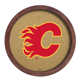 Calgary Flames: Barrel Top Cork Note Board, FNB-NHCALG-632-01A Calgary Flames: Barrel Top Cork Note Board, FNB-NHCALG-632-01A