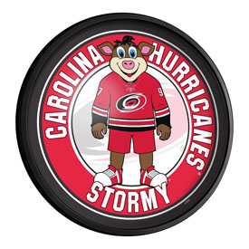 Carolina Hurricanes: Stormy - Round Slimline Lighted Wall Sign, NHCARH-130-02