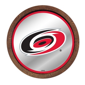 Carolina Hurricanes: Barrel Top Mirrored Wall Sign, AGS-NHCARH-245-01A Carolina Hurricanes: Barrel Top Mirrored Wall Sign, AGS-NHCARH-245-01A