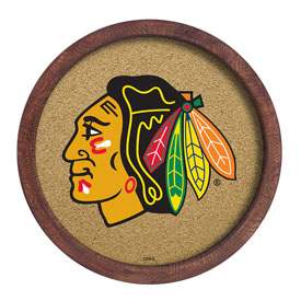 Chicago Blackhawks: Barrel Top Cork Note Board, FNB-NHCHIC-632-01A Chicago Blackhawks: Barrel Top Cork Note Board, FNB-NHCHIC-632-01A