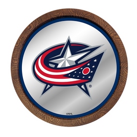 Columbus Blue Jackets: Barrel Top Mirrored Wall Sign, AGS-NHCOLU-245-01A Columbus Blue Jackets: Barrel Top Mirrored Wall Sign, AGS-NHCOLU-245-01A