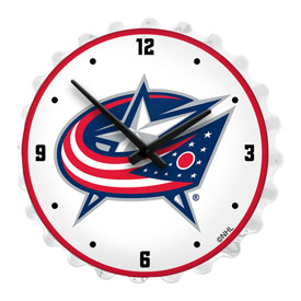 Columbus Blue Jackets: Bottle Cap Lighted Wall Clock, NHCOLU-545-01