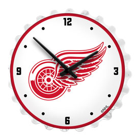 Detroit Red Wings: Bottle Cap Lighted Wall Clock, NHDTRW-545-01