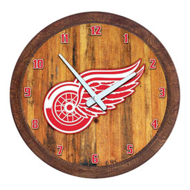 Detroit Red Wings: "Faux" Barrel Top Wall Clock, NHDTRW-560-01