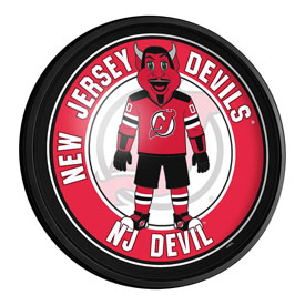 New Jersey Devils: Devil - Round Slimline Lighted Wall Sign, NHNJDV-130-02