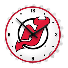 New Jersey Devils: Bottle Cap Lighted Wall Clock, NHNJDV-545-01