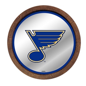 St. Louis Blues: Barrel Top Mirrored Wall Sign, AGS-NHSTLB-245-01A St. Louis Blues: Barrel Top Mirrored Wall Sign, AGS-NHSTLB-245-01A