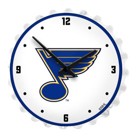 St. Louis Blues: Bottle Cap Lighted Wall Clock, NHSTLB-545-01