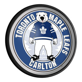 Toronto Maple Leafs: Carlton - Round Slimline Lighted Wall Sign, NHTOML-130-02