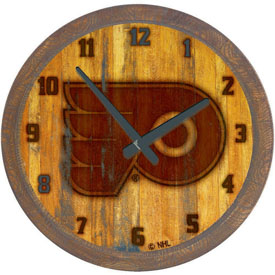 Philadelphia Flyers: Branded "Faux" Barrel Top Wall Clock, NHPHIL-560-02