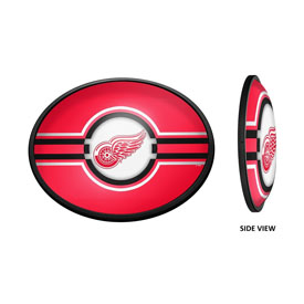 Detroit Red Wings: Oval Slimline Illuminated Wall Sign, NHDTRW-140-01