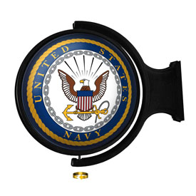 US Navy: Original Round Lighted Rotating Wall Sign, USNAVY-115-01