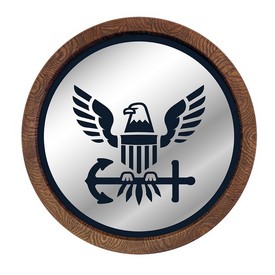 US Navy: "Faux" Barrel Top Mirrored Wall Sign, FNB-USNAVY-245-01A US Navy: "Faux" Barrel Top Mirrored Wall Sign, FNB-USNAVY-245-01A