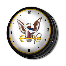 US Navy: Eagle - Retro Lighted Wall Clock, USNAVY-550-02