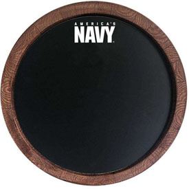 US Navy: Chalkboard "Faux" Barrel Top Sign, USNAVY-630-01