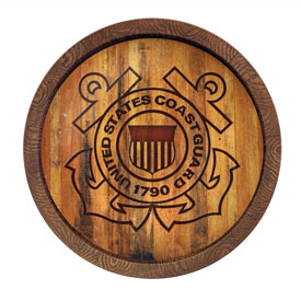 US Coast Guard: Branded "Faux" Barrel Top Sign, USUSCG-240-02