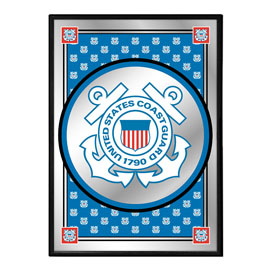 US Coast Guard: Pride Design - Vertical Framed Mirrored Wall Sign, USUSCG-275-02