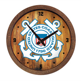 US Coast Guard: "Faux" Barrel Top Wall Clock, USUSCG-560-01