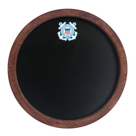 US Coast Guard: Chalkboard "Faux" Barrel Top Sign, USUSCG-630-01