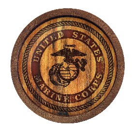 US Marine Corps: Seal - Branded "Faux" Barrel Top Sign, USUSMC-240-05