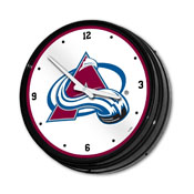 Colorado Avalanche: Illuminated Retro Diner Wall Clock, NHCOLO-550-01
