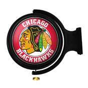 Chicago Blackhawks: Original Round Illuminated Rotating Wall Sign, NHCHIC-115-01