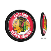 Chicago Blackhawks: Round Slimline Illuminated Wall Sign, NHCHIC-130-01