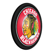 Chicago Blackhawks: Round Slimline Illuminated Wall Sign, NHCHIC-130-01