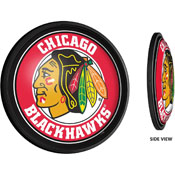 Chicago Blackhawks: Round Slimline Illuminated Wall Sign, NHCHIC-130-01