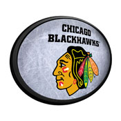 Chicago Blackhawks: Ice Rink - Oval Slimline Illuminated Wall Sign, NHCHIC-140-02