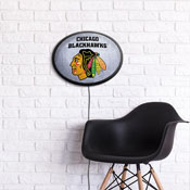 Chicago Blackhawks: Ice Rink - Oval Slimline Illuminated Wall Sign, NHCHIC-140-02
