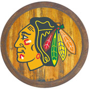 Chicago Blackhawks: "Faux" Barrel Top Sign, NHCHIC-240-01