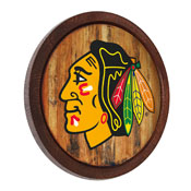 Chicago Blackhawks: "Faux" Barrel Top Sign, NHCHIC-240-01