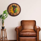 Chicago Blackhawks: "Faux" Barrel Top Sign, NHCHIC-240-01
