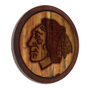 Chicago Blackhawks: Branded "Faux" Barrel Top Sign, NHCHIC-240-02