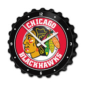 Chicago Blackhawks: Bottle Cap Wall Clock, NHCHIC-540-01