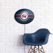 Columbus Blue Jackets: Oval Slimline Illuminated Wall Sign, NHCOLU-140-01