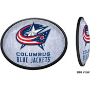 Columbus Blue Jackets: Ice Rink - Oval Slimline Illuminated Wall Sign, NHCOLU-140-02
