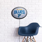 St. Louis Blues: Ice Rink - Oval Slimline Illuminated Wall Sign, NHSTLB-140-02