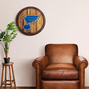 St. Louis Blues: "Faux" Barrel Top Sign, NHSTLB-240-01