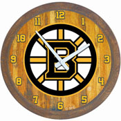 Boston Bruins: "Faux" Barrel Top Wall Clock, NHBOST-560-01