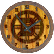 Boston Bruins: Branded "Faux" Barrel Top Wall Clock, NHBOST-560-02