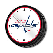 Washington Capitals: Illuminated Retro Diner Wall Clock, NHWASH-550-01