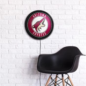 Arizona Coyotes: Round Slimline Illuminated Wall Sign, NHARIZ-130-01