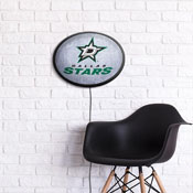 Dallas Stars: Ice Rink - Oval Slimline Illuminated Wall Sign, NHDALS-140-02